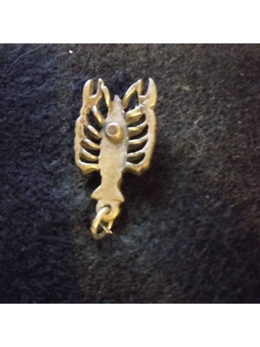 Lobster Shaped Charm Pendant Silver Tone - Picture 4 of 4